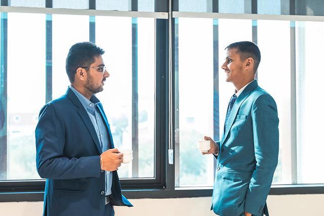 Professional team outdoors